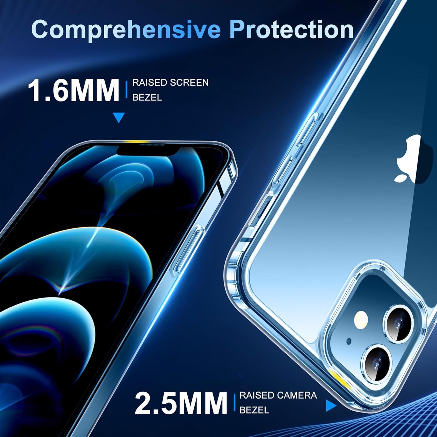 Iphone 12/12 Pro Case, [Not Yellowing] [Ultra Slim] Lightweight & Thin, Shockproof Protective, Screen & Camera Protection - Crystal Clear