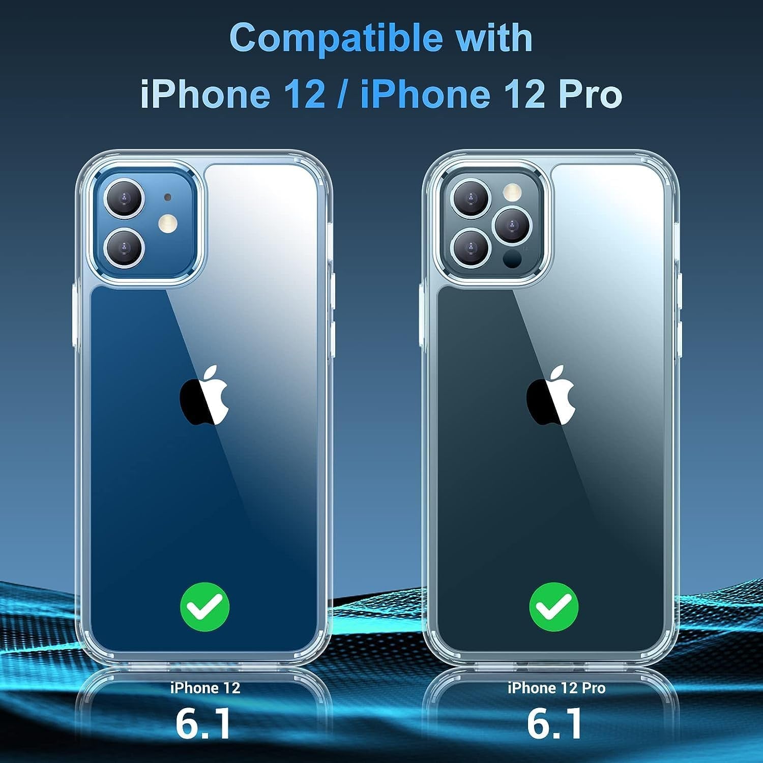 Iphone 12/12 Pro Case, [Not Yellowing] [Ultra Slim] Lightweight & Thin, Shockproof Protective, Screen & Camera Protection - Crystal Clear